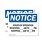 Signmission Hours Of Operation Receiving _ Am - _, 14 in W x Rectangle, Plastic OS-2PACK-NS-P-1014-L-13545 - alternate 1